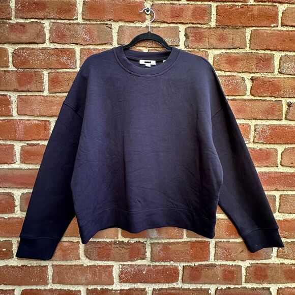 Vince $248 Women navy blue Crew Neck Sweatshirt XS NEW - Picture 2 of 14